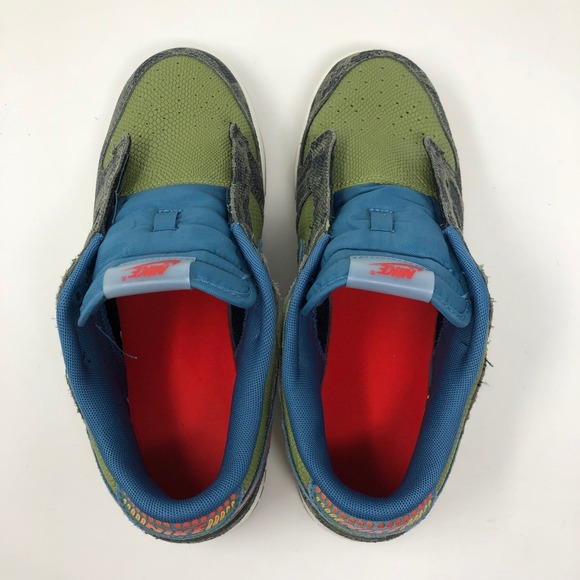 Nike Dunk Low Siempre Familia Sneakers Carbon Green Rift Blue Sail Mens 8.5 - Picture 7 of 16